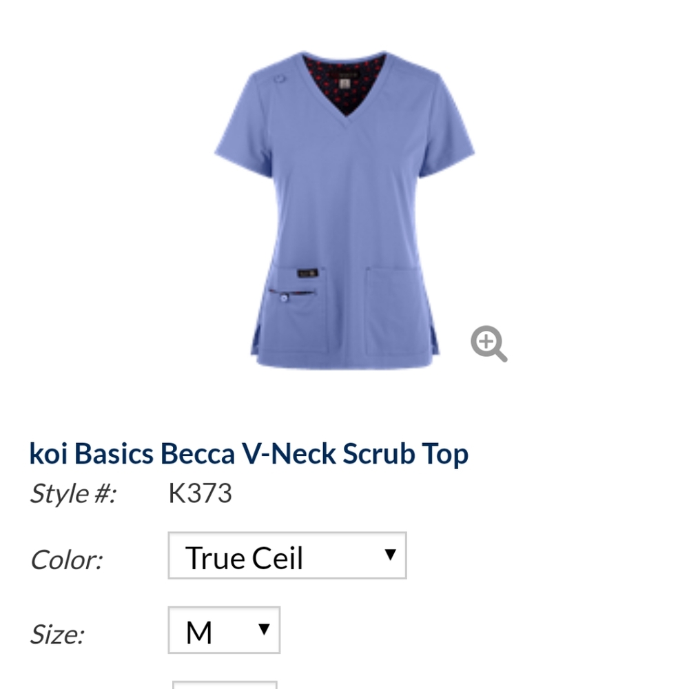 Ciel blue koi scrubs